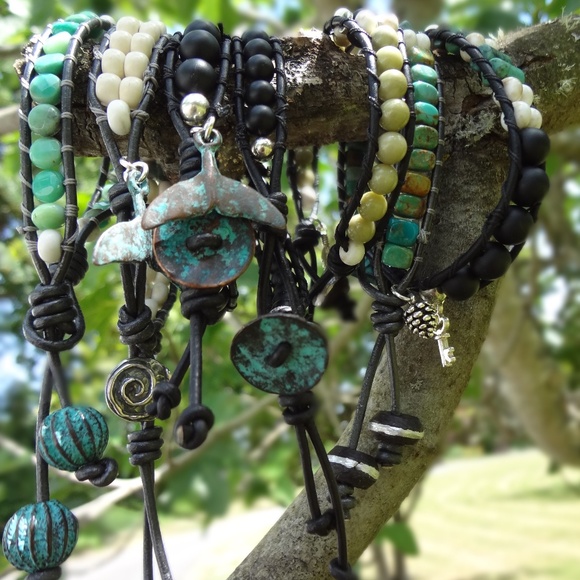 Handmade Jewelry - Hand Crafted Leather Wrap Bracelets